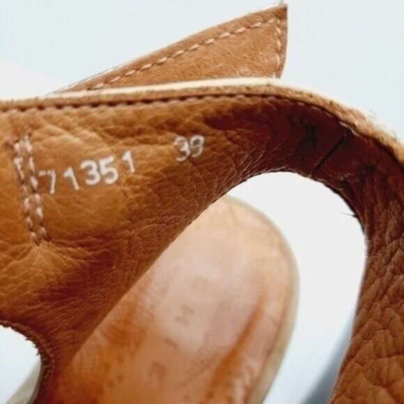 Anthropologie CHIE MIHARA Strappy Sandals Pumps Cream Leather Sz US 9 EUR 39 - Picture 12 of 13